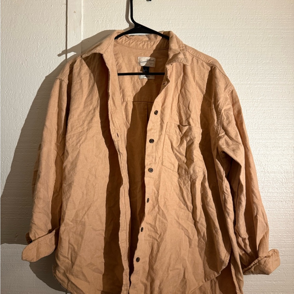 Men's Casual Tan Shirt Jacket